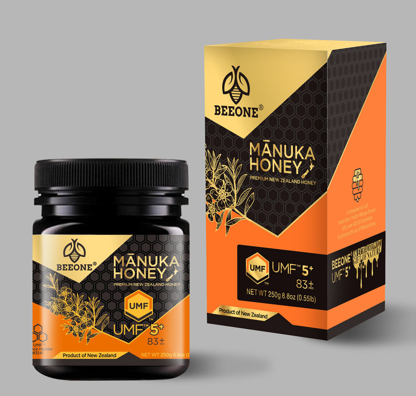 BEEONE UMF™ 5+ Mānuka Honey 250g